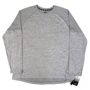 Umbro NWT Men's XXL Gray Long Sleeve Soccer Training Athletic Shirt